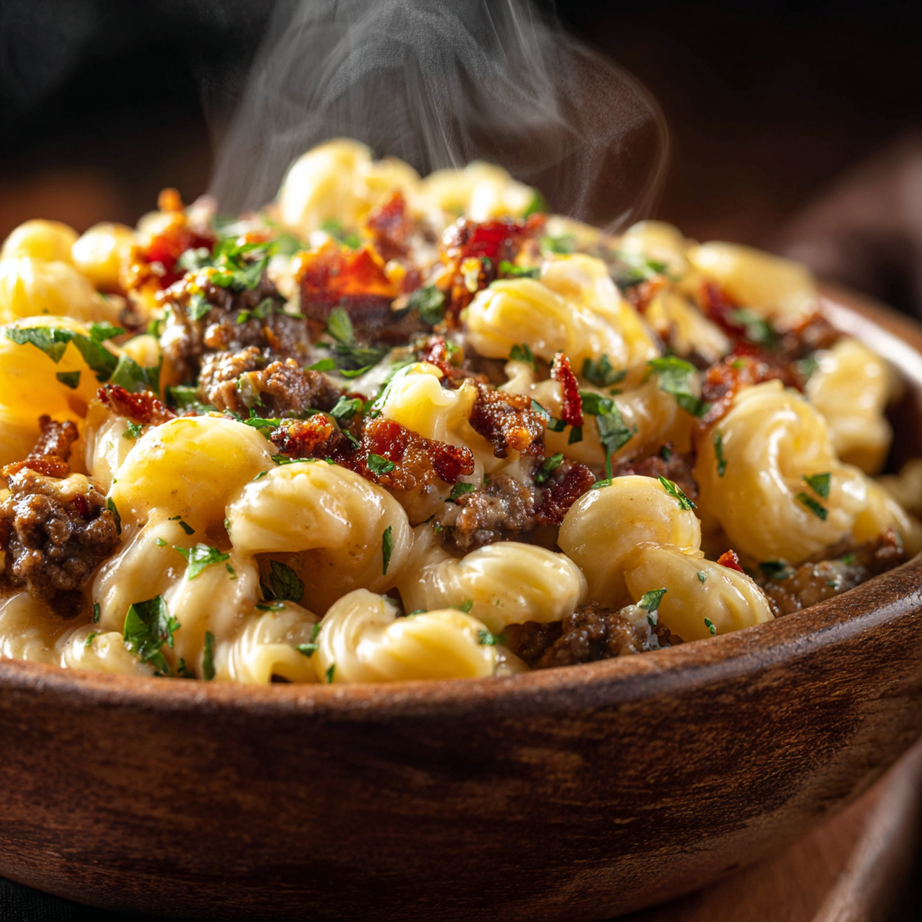 You are currently viewing Loaded Bacon Cheeseburger Pasta (Creamy Comfort Dinner)