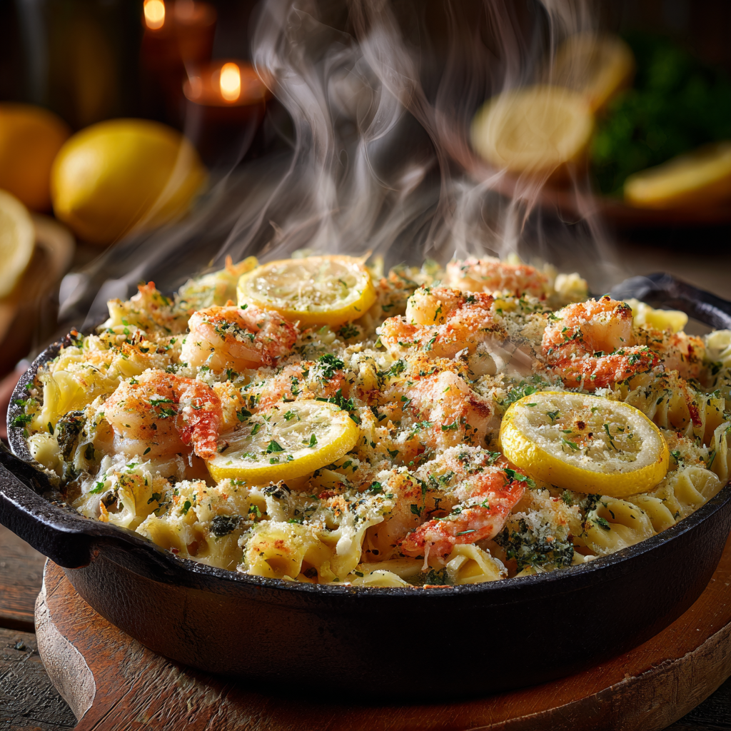 You are currently viewing Shrimp Scampi Pasta Bake (Easy Garlic Butter Dinner)