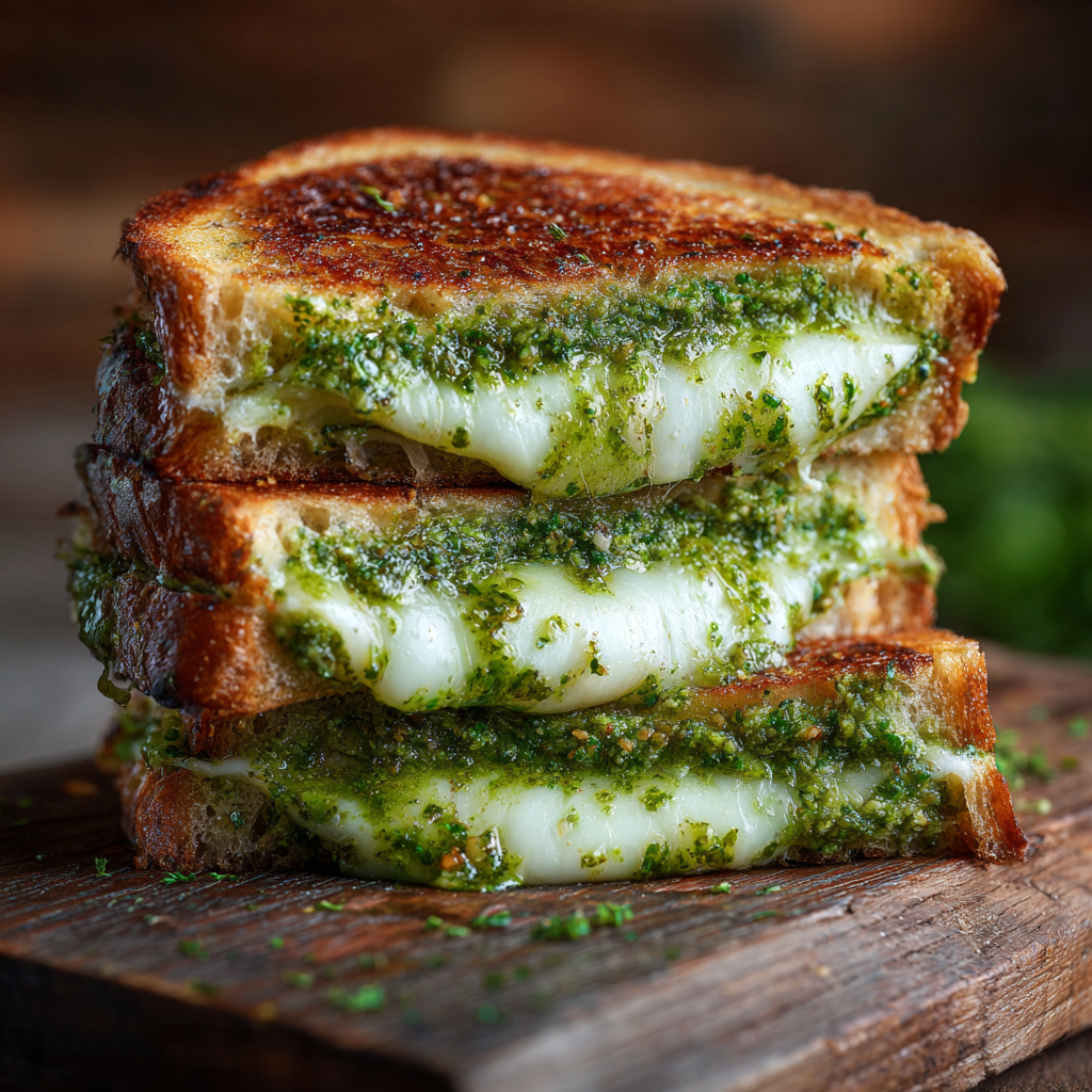 You are currently viewing Sourdough Pesto Grilled Cheese – Easy Gourmet Sandwich