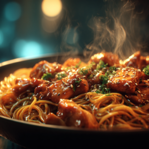 Read more about the article Sticky Garlic Chicken Noodles (Easy 30-Minute Dinner)