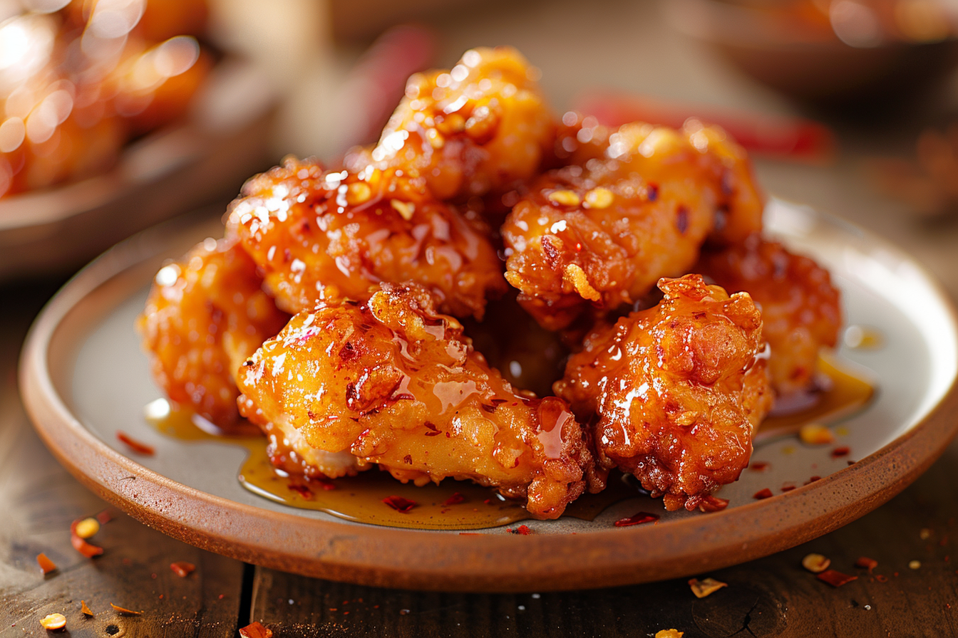You are currently viewing Baked Crunchy Hot Honey Chicken (Crispy, Sweet & Spicy)