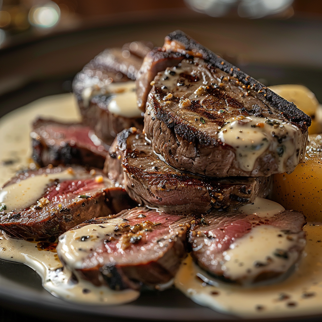You are currently viewing Garlic Butter Steak with Parmesan Cream Sauce
