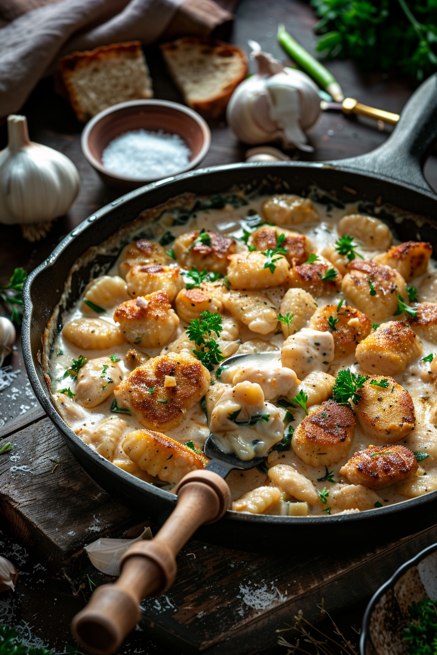 You are currently viewing Garlic Chicken Gnocchi Skillet – Creamy One-Pan Dinner
