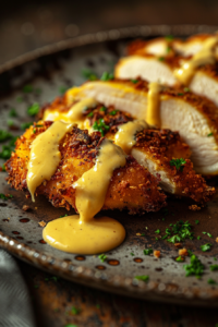 Read more about the article Pretzel Chicken with Mustard Cheddar Sauce – Crispy & Creamy