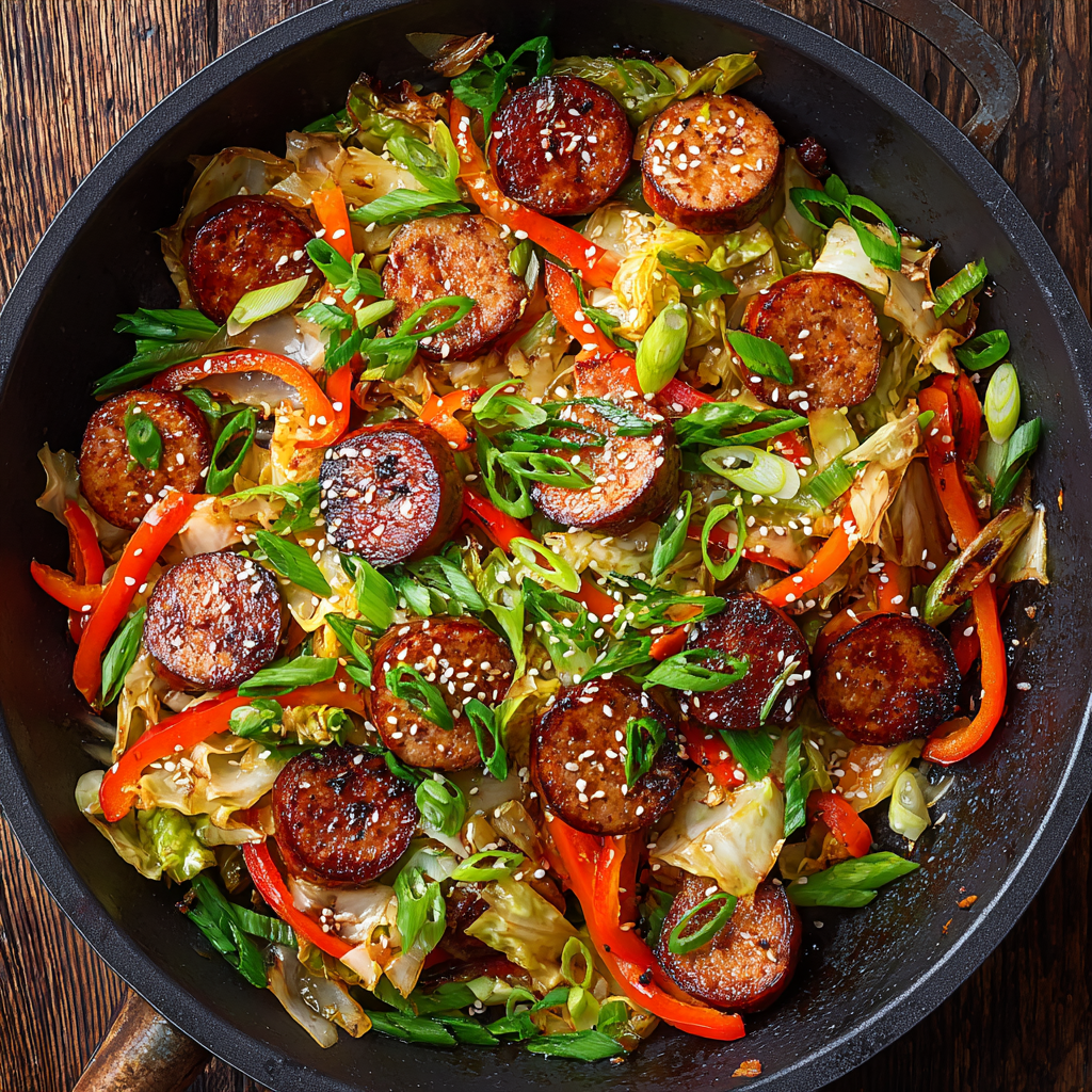 You are currently viewing Sausage and Cabbage Stir Fry (Quick 30-Minute One-Pan Dinner)