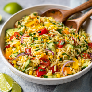 Read more about the article Rainbow Orzo Salad – Colorful & Fresh Summer Side Dish