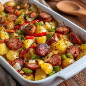 Read more about the article Smoked Sausage and Potato Bake – Easy One-Dish Comfort Food
